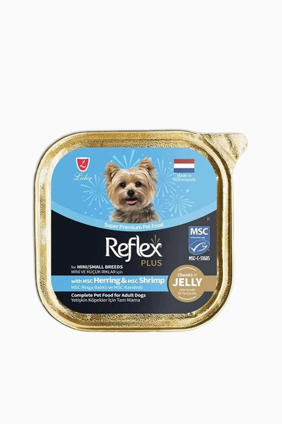 Reflex Plus Jöle İçinde Et Parçacıklı Ringa Ve Karidesli Küçük Irklar İçin Yetişkin Köpek Maması