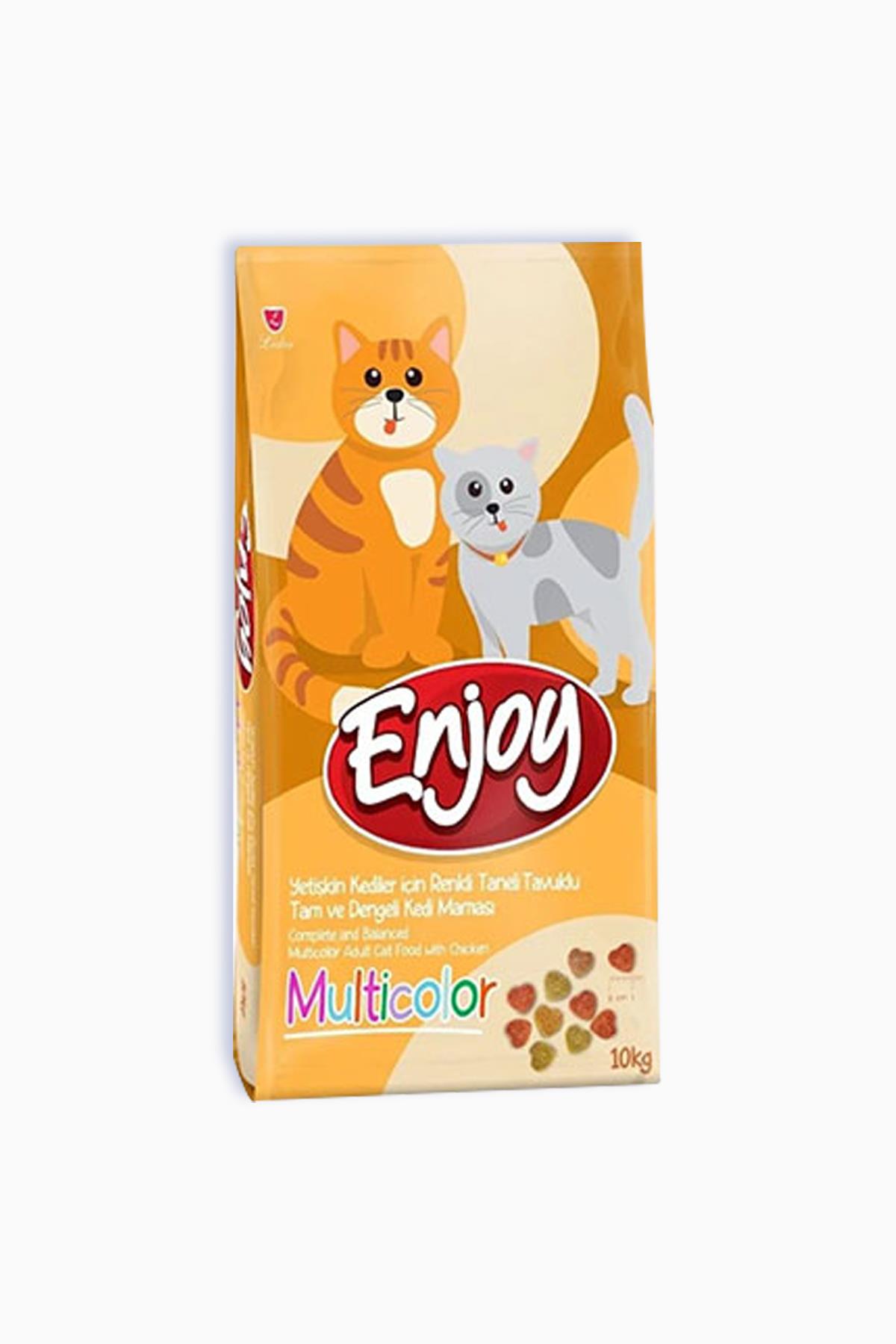 Enjoy Multi Color Tavuklu Yetişkin Kedi Maması 10 Kg