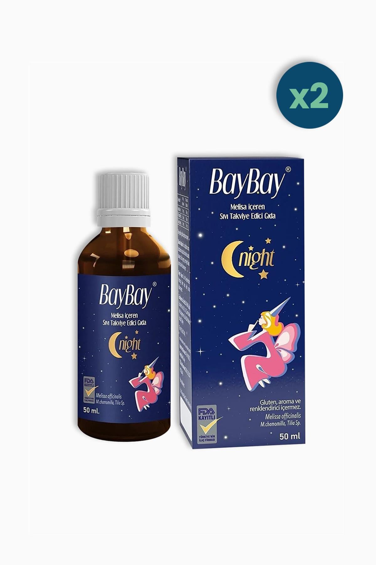 Baybay Damla Night Melisa İçeren Takviye Edici Gıda 50 Ml 2 Adet