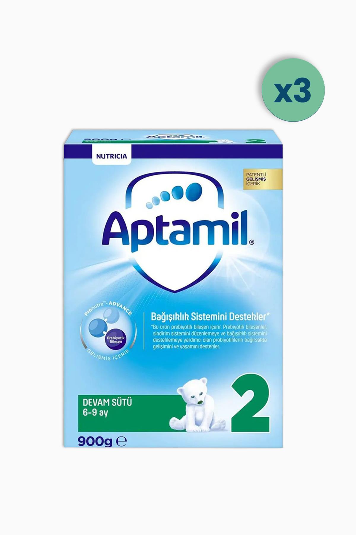 Aptamil 2 Numara Bebek Sütü 900 gr 3 Adet