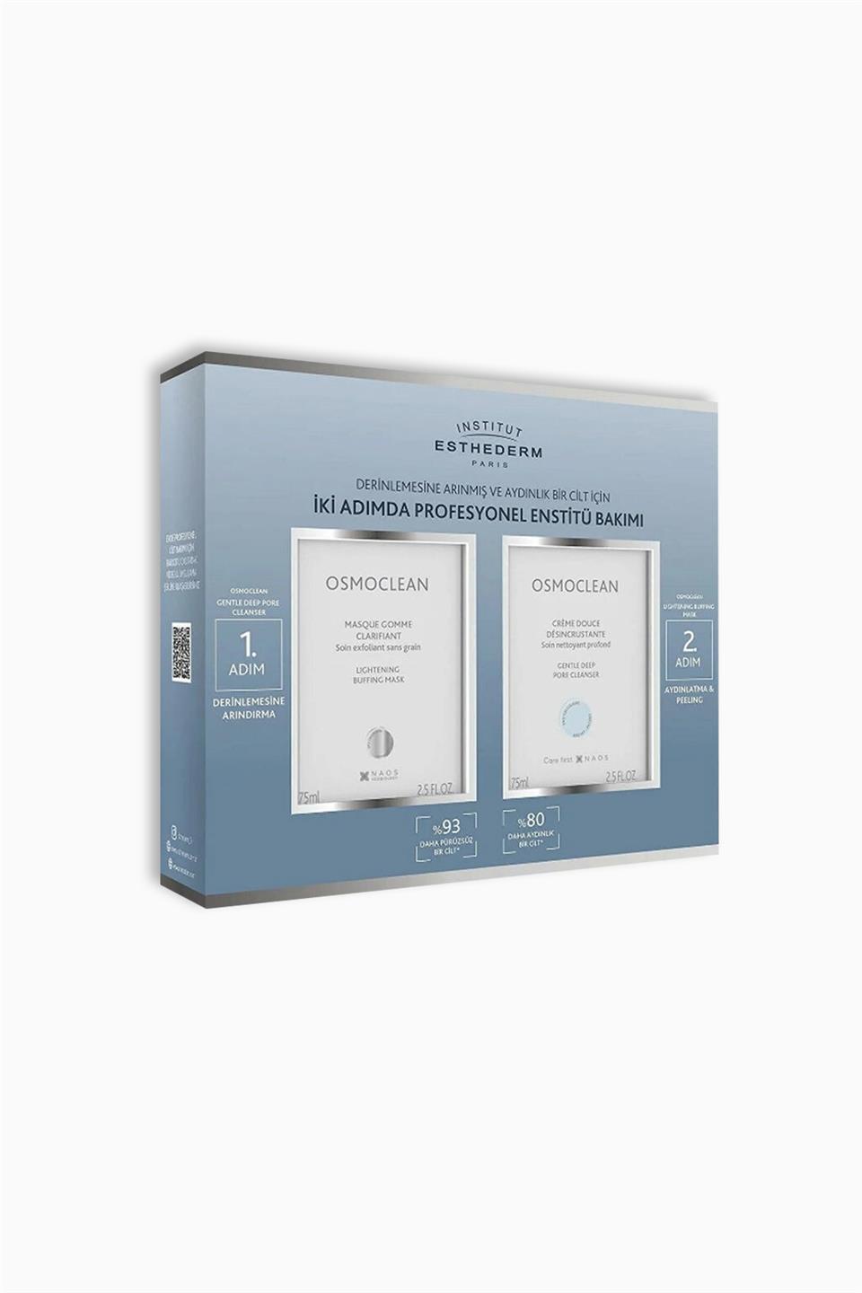 Institut Esthederm Osmoclean Lightening Buffing Mask 75 Ml + Esth Osmoclean Gentle Deep Pore 75 Ml