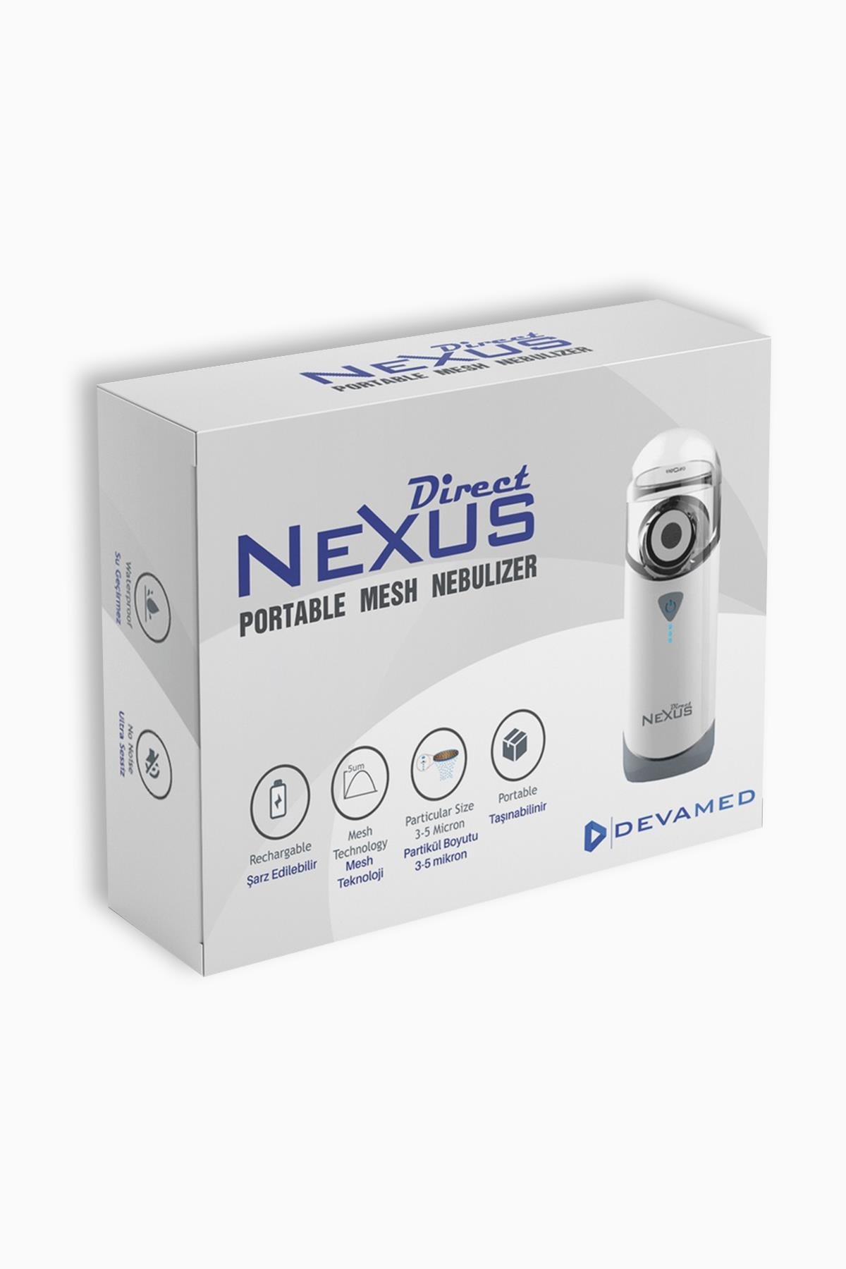Direct Nexus Portable Mesh Şarj Edilebilir Nebulizatör