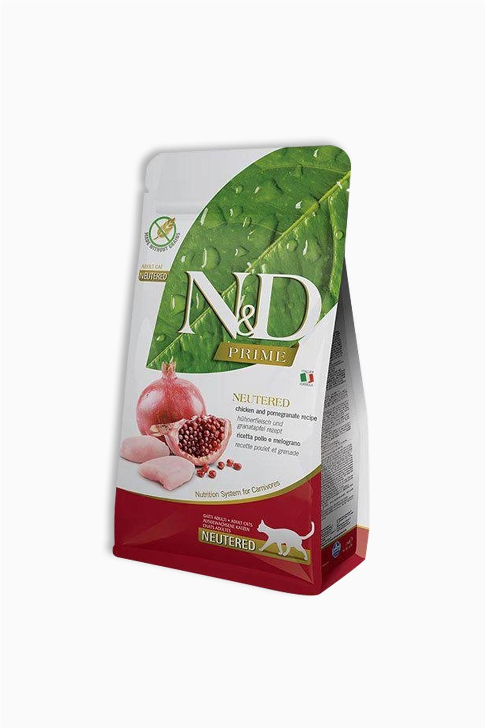 N&D Prime Tavuk ve Narlı Kısırlaştırılmış Kedi Maması 5 kg