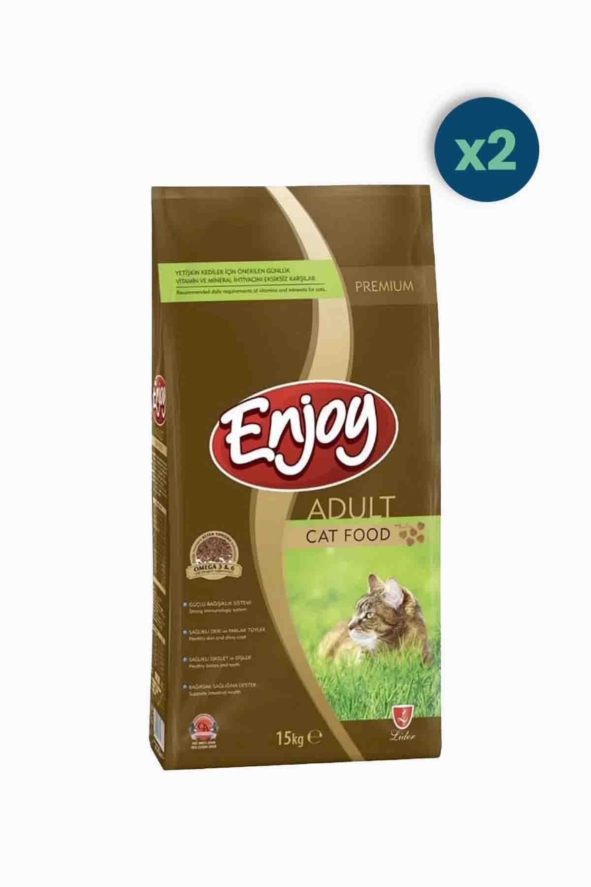 Enjoy Tavuklu Yetişkin Kedi Maması 15 Kg 2 Adet