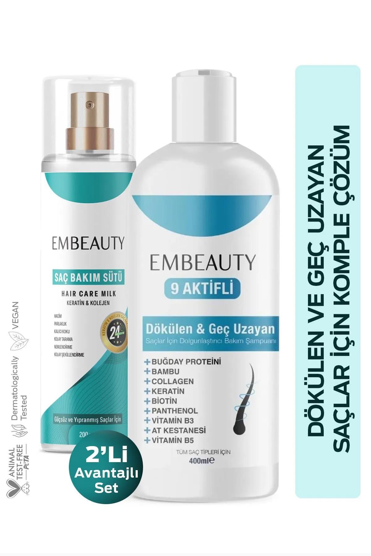 Embeauty 2'li Saç Bakım Seti Dökülme Karşıtı Ve Aşırı Yıpranmış Saçlara Özel