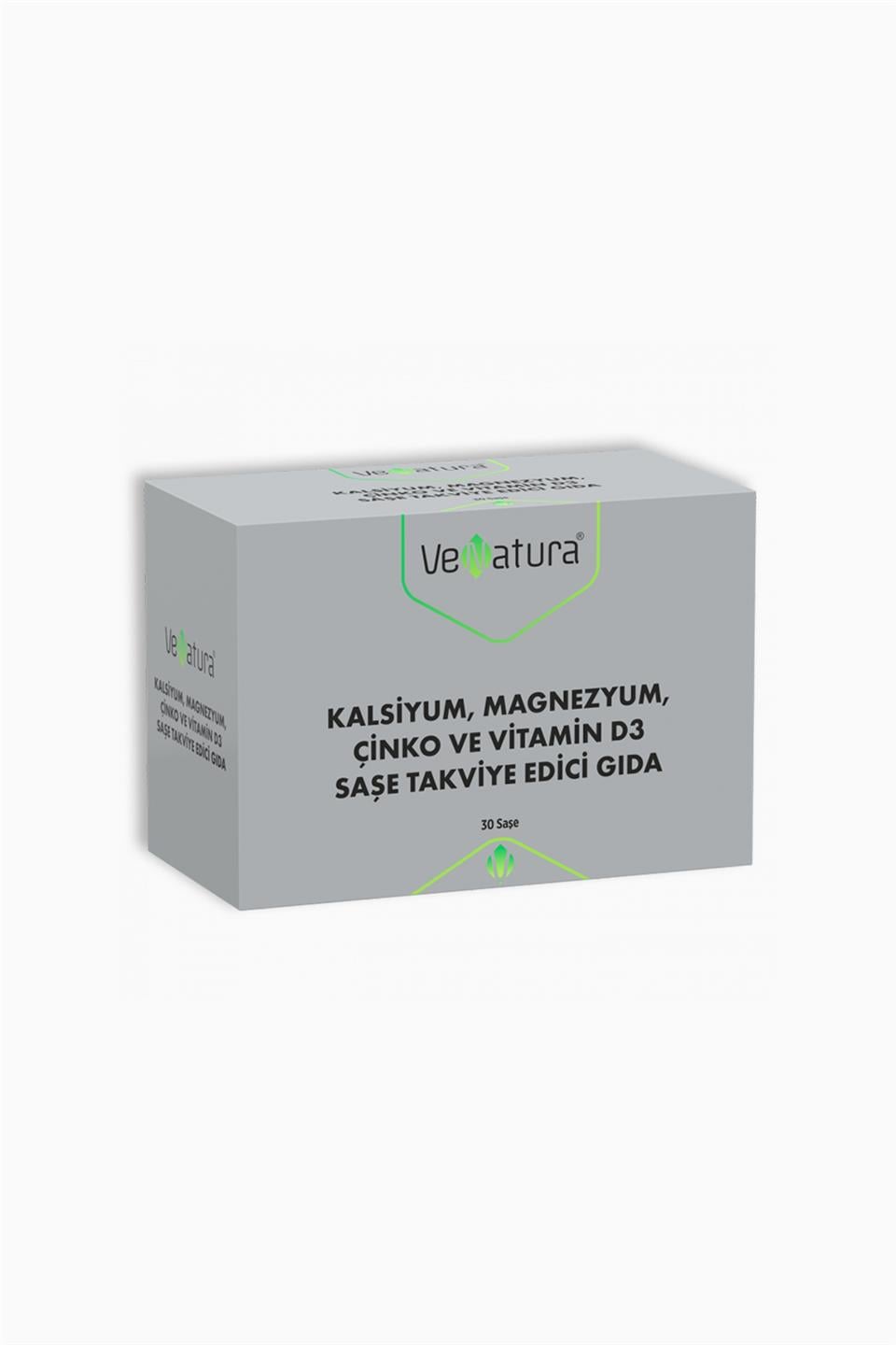 Venatura Kalsiyum Magnezyum Çinko ve Vitamin D3 30 Saşe