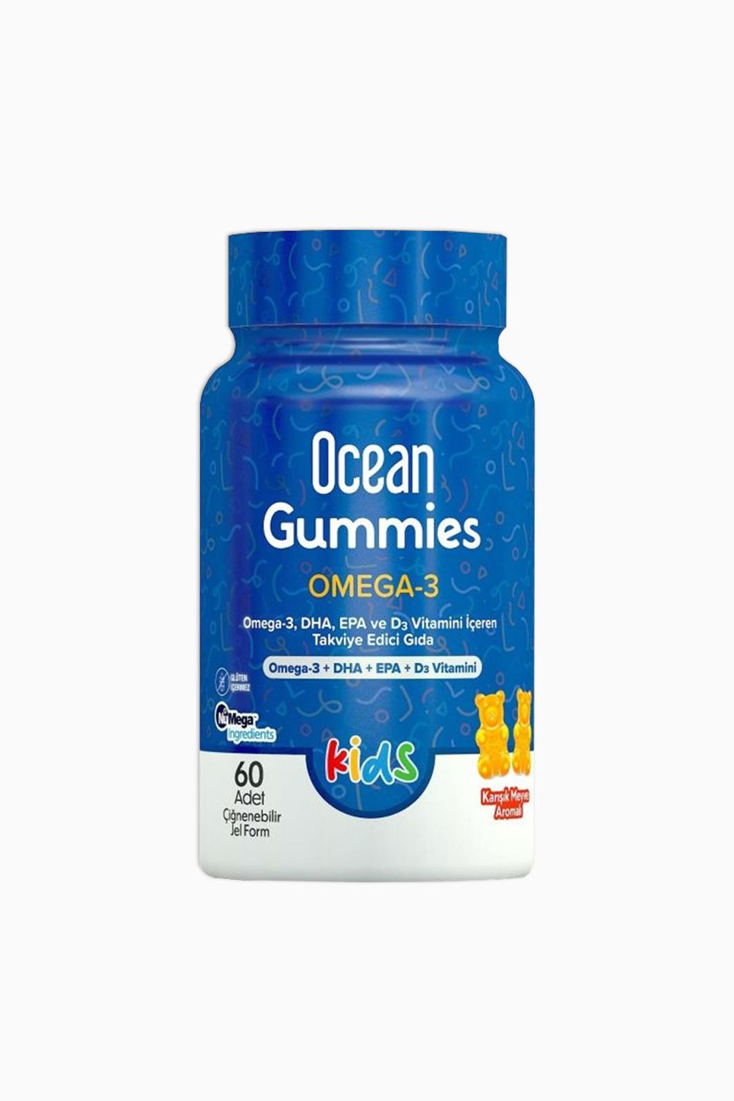 Ocean Gummies Omega 3 60 Adet Çiğnenebilir Jel Form