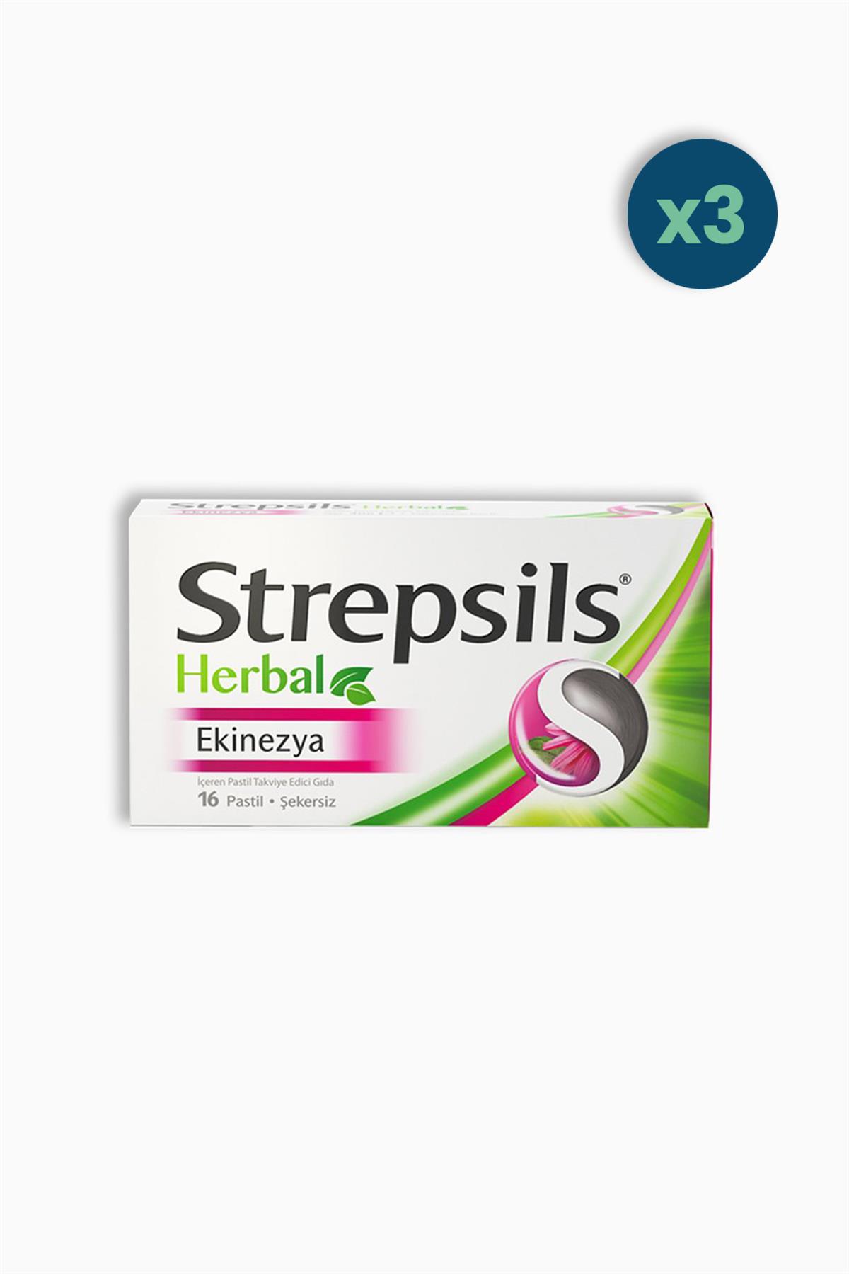 Strepsils Herbal Ekinezya Aromalı 16 Pastil 3 Adet