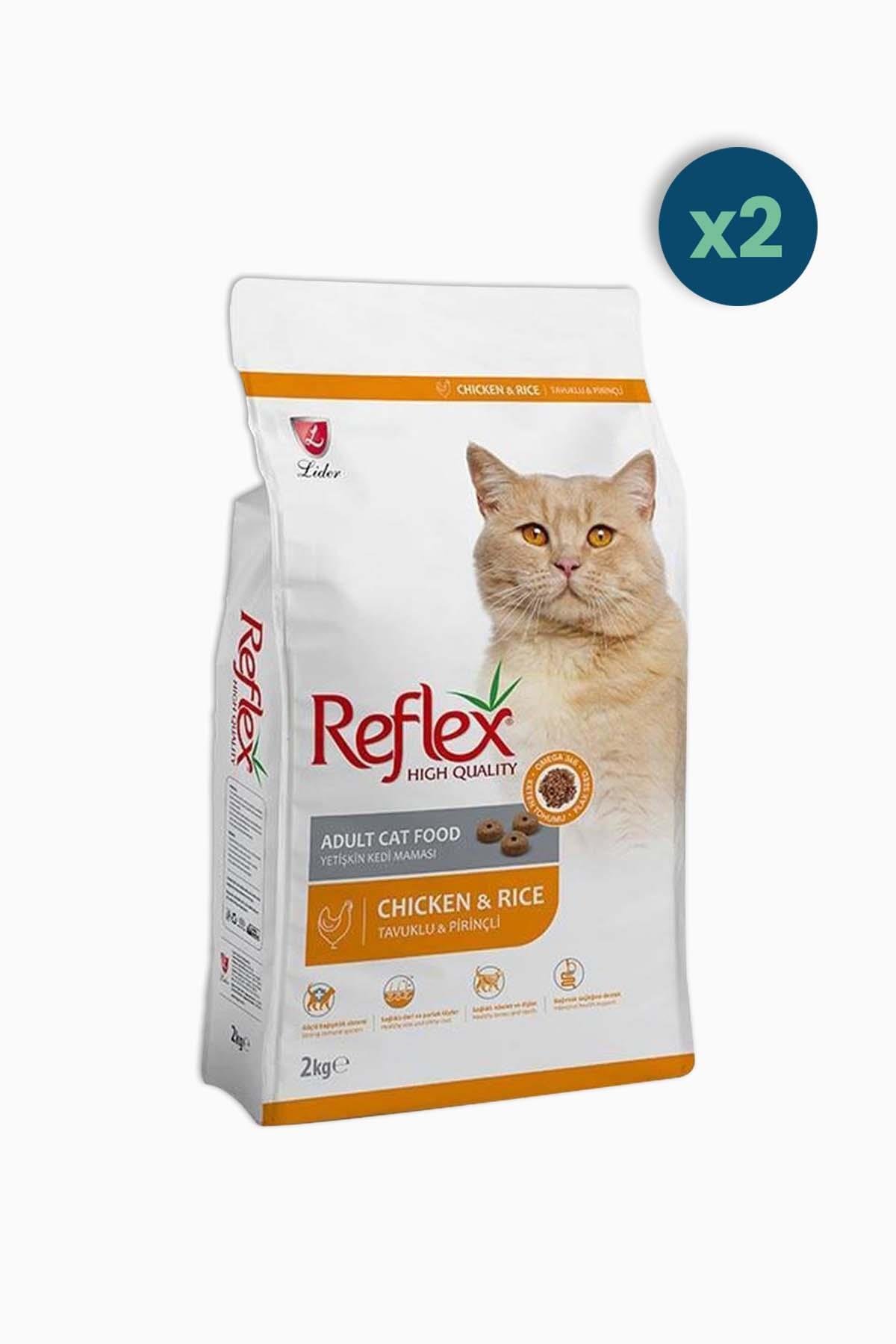 Reflex Tavuklu ve Pirinçli Yetişkin Kedi Maması 2 Kg - 2 adet