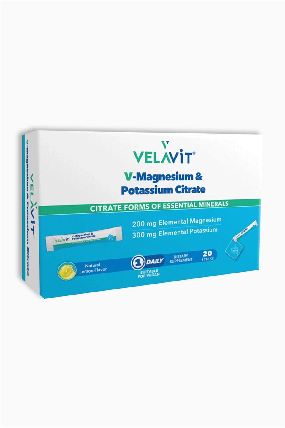 Velavit V-Magnesium & Potassium Citrate 20 Saşe