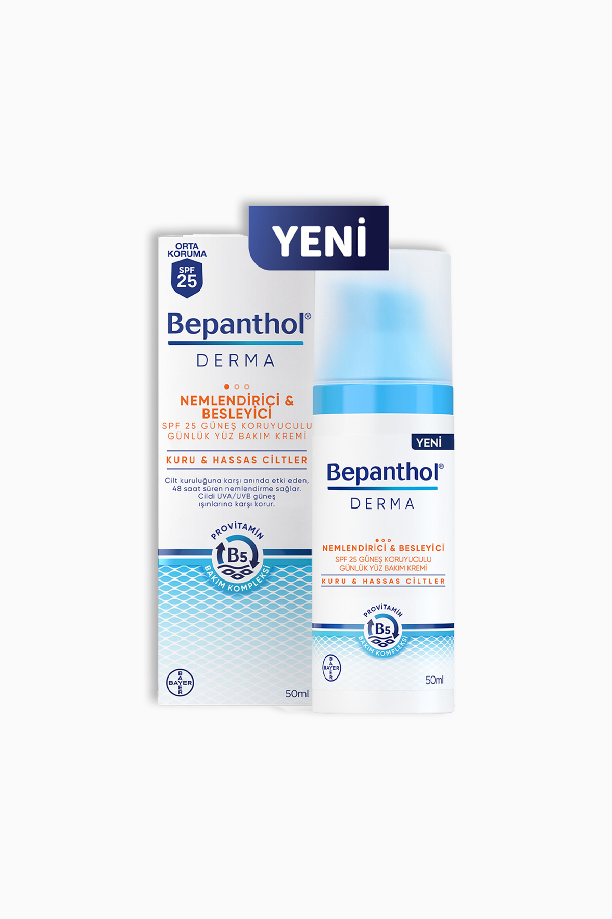 Bepanthol Derma SPF25 Nemlendirici Besleyici Günlük Yüz Bakım Kremi 50 ml