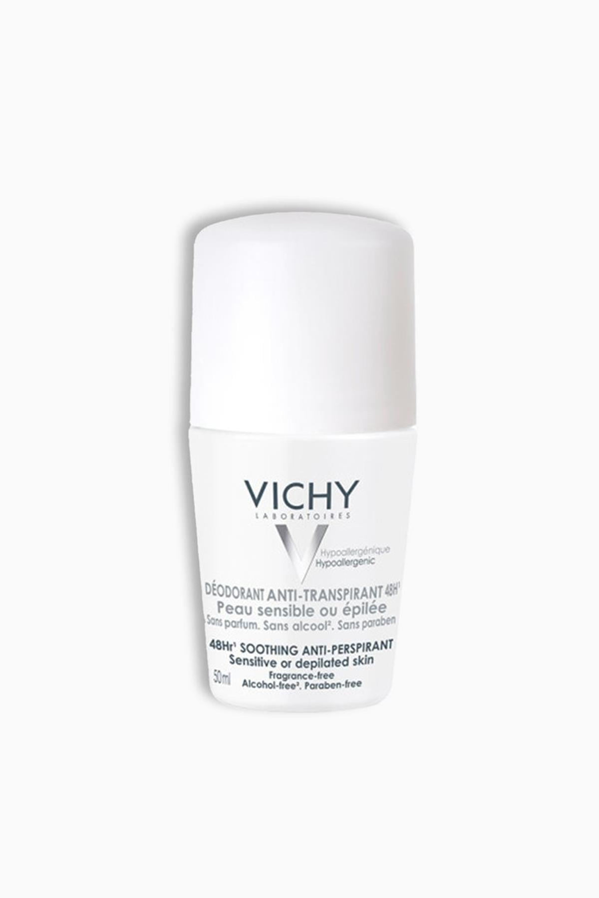 Vichy Deodorant Hassas ve Epilasyon Yapılmış Ciltler için 48 Saat Etkili Roll-On 50 ml