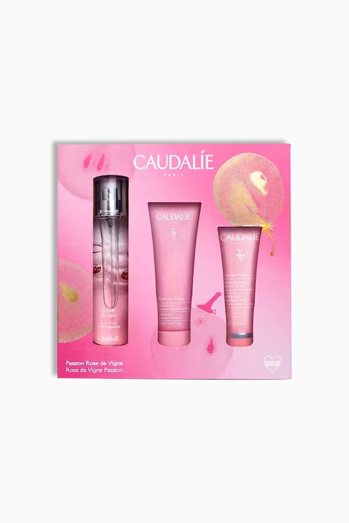 Caudalie - Rose de Vigne Eau 50 ml + Rose de Vigne Gel 50 ml + Rose De Vigne Cream 30 ml