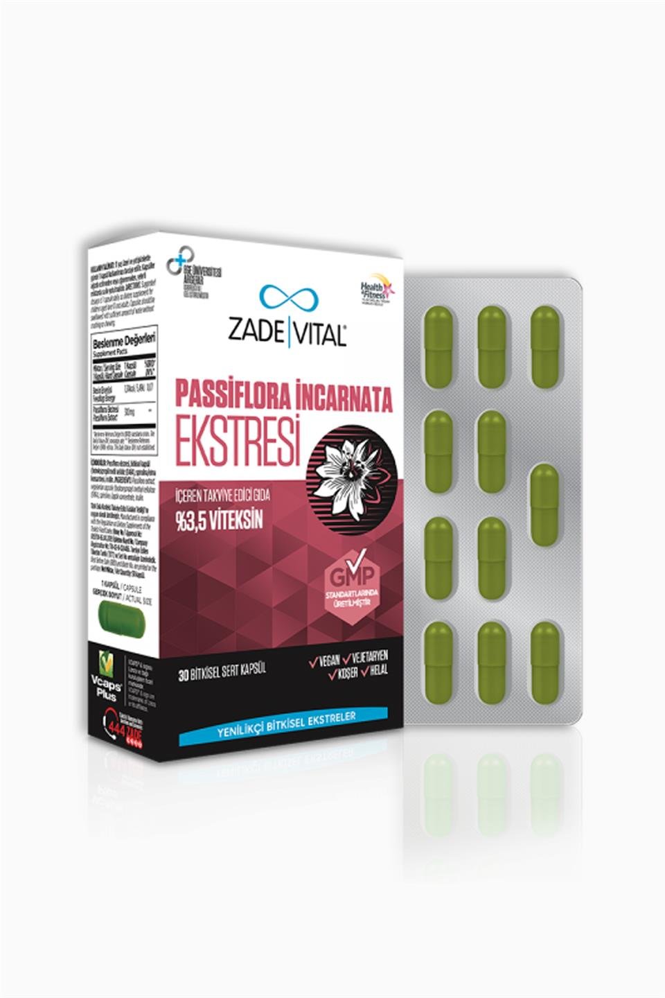Zade Vital Passiflora 30 Kapsül