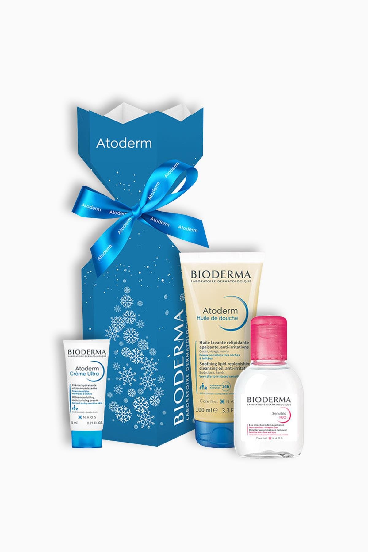 Bioderma Atoderm Sensibio H2o 100 ml+Atoderm Shower Oil 100 ml+Atoderm Cream Ultra 8 ml