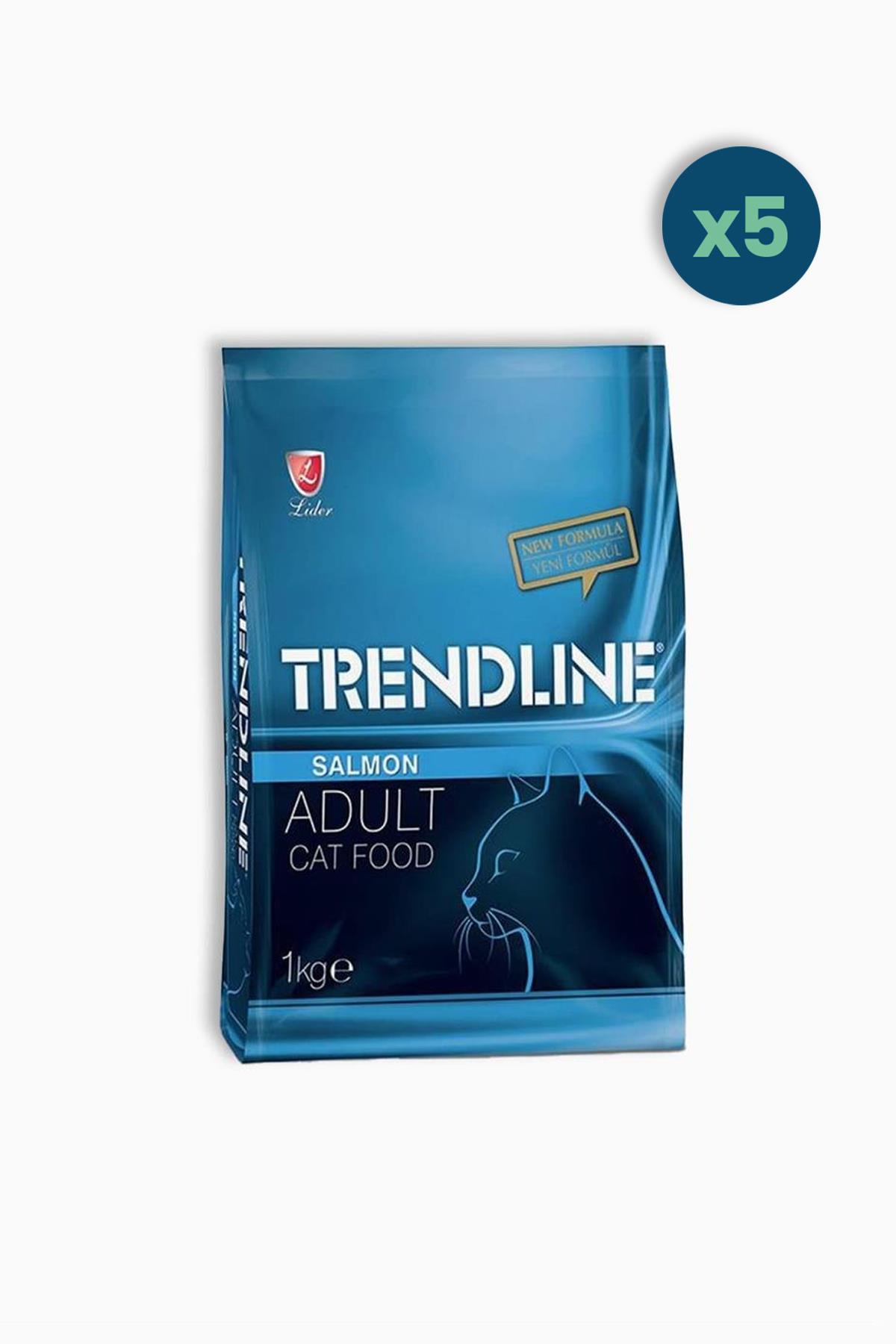Trendline Somonlu Yetişkin Kedi Maması 1 Kg 5 Adet