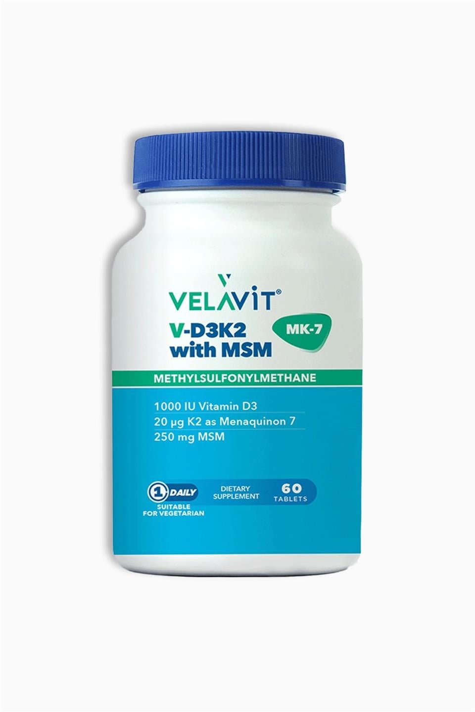 Velavit V-D3K2 with MSM 60 Tablet