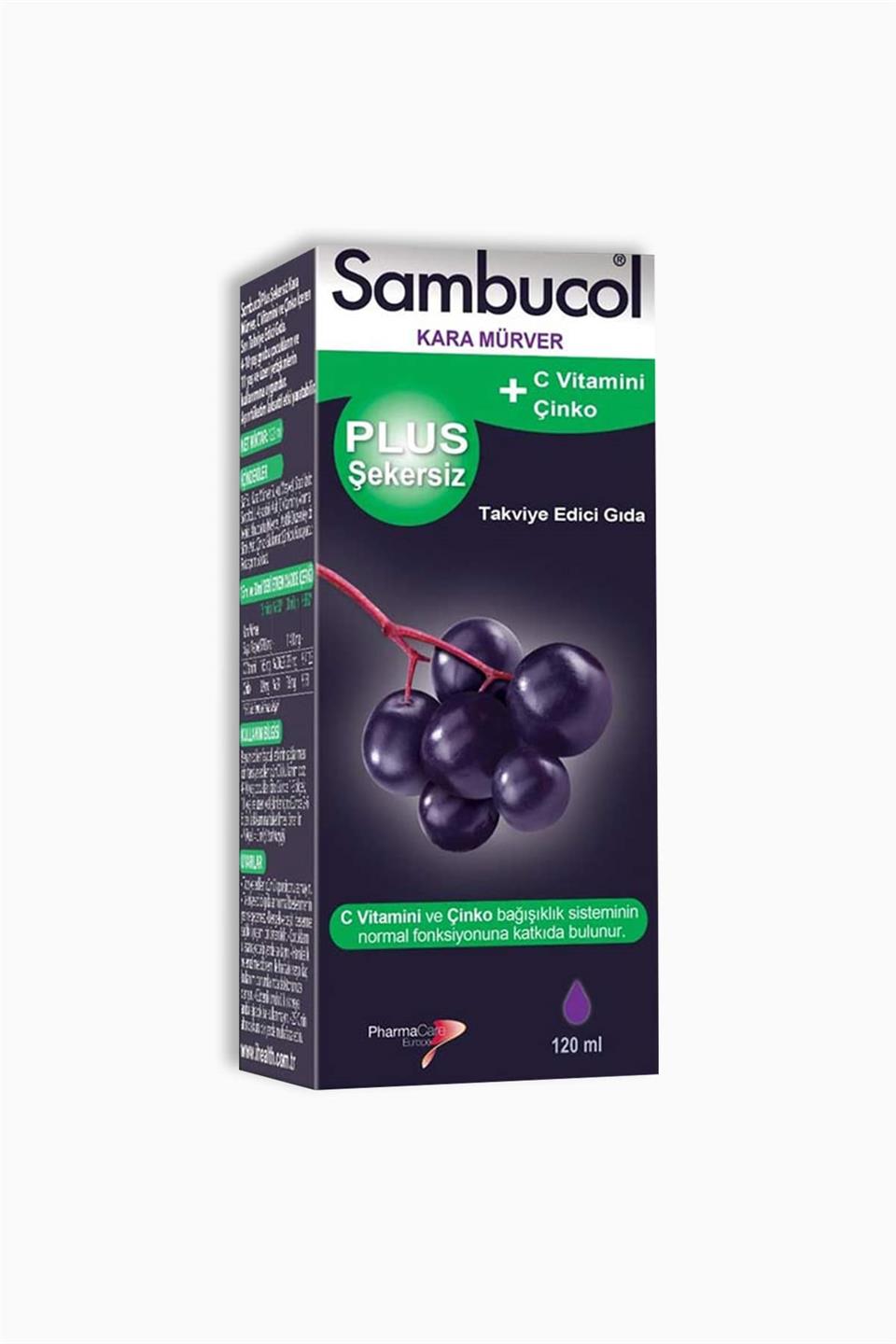 Sambucol Plus Şekersiz Takviye Edici Gıda 120 ml