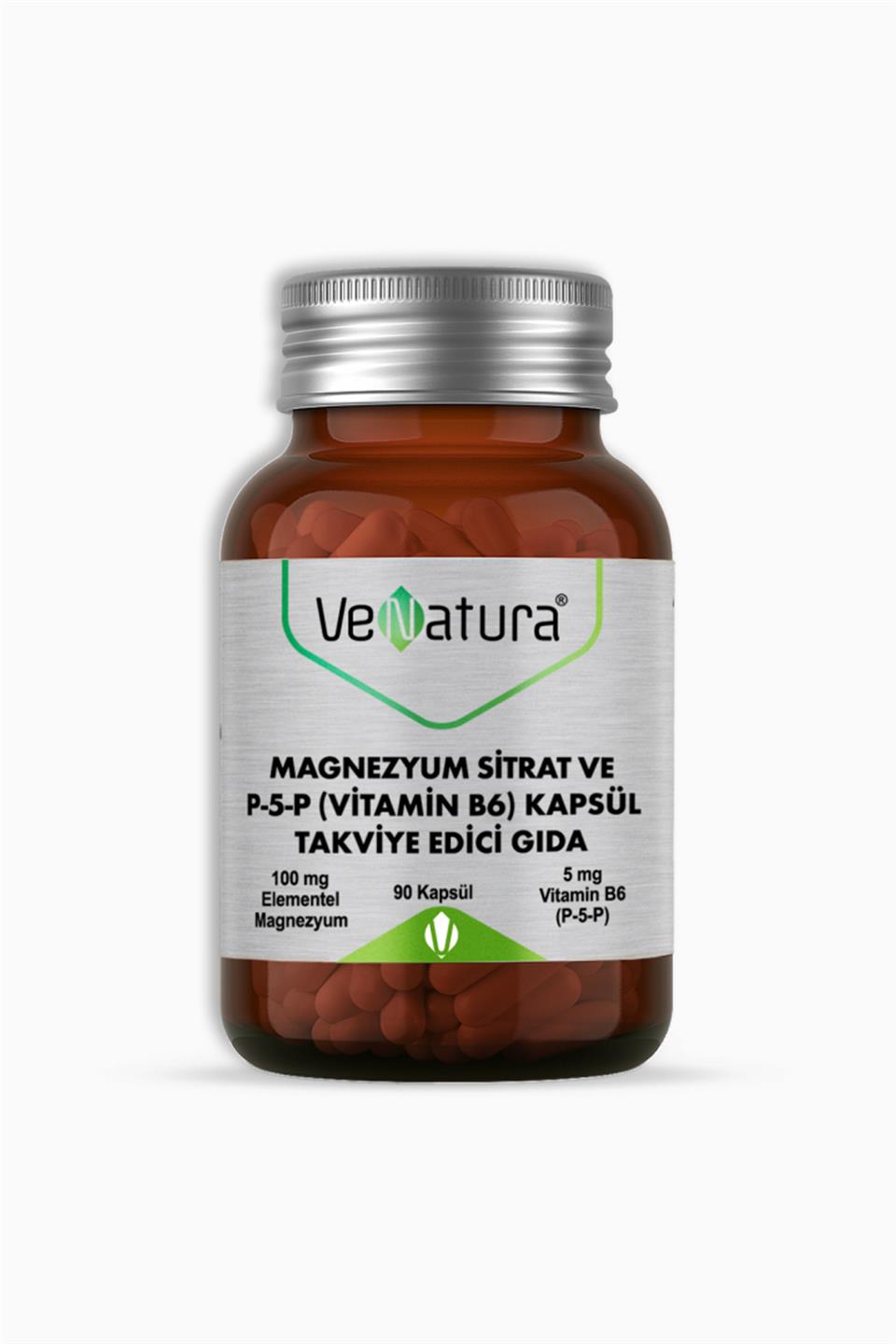 Venatura Magnezyum Sitrat ve P-5-P Vitamin B6 90 Kapsül