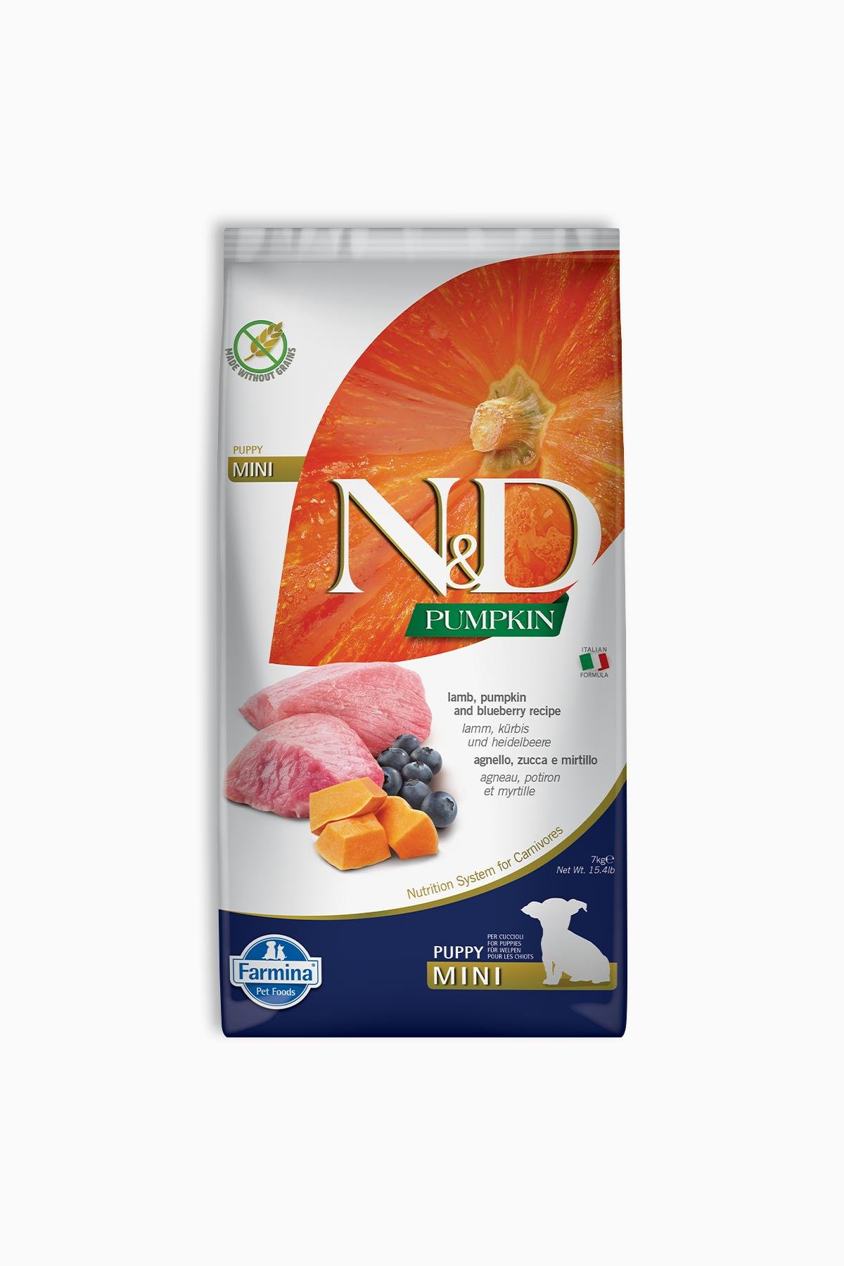 N&D Pumpkın Tahılsız Kuzu & Yabanmersini Puppy Mını 7 Kg
