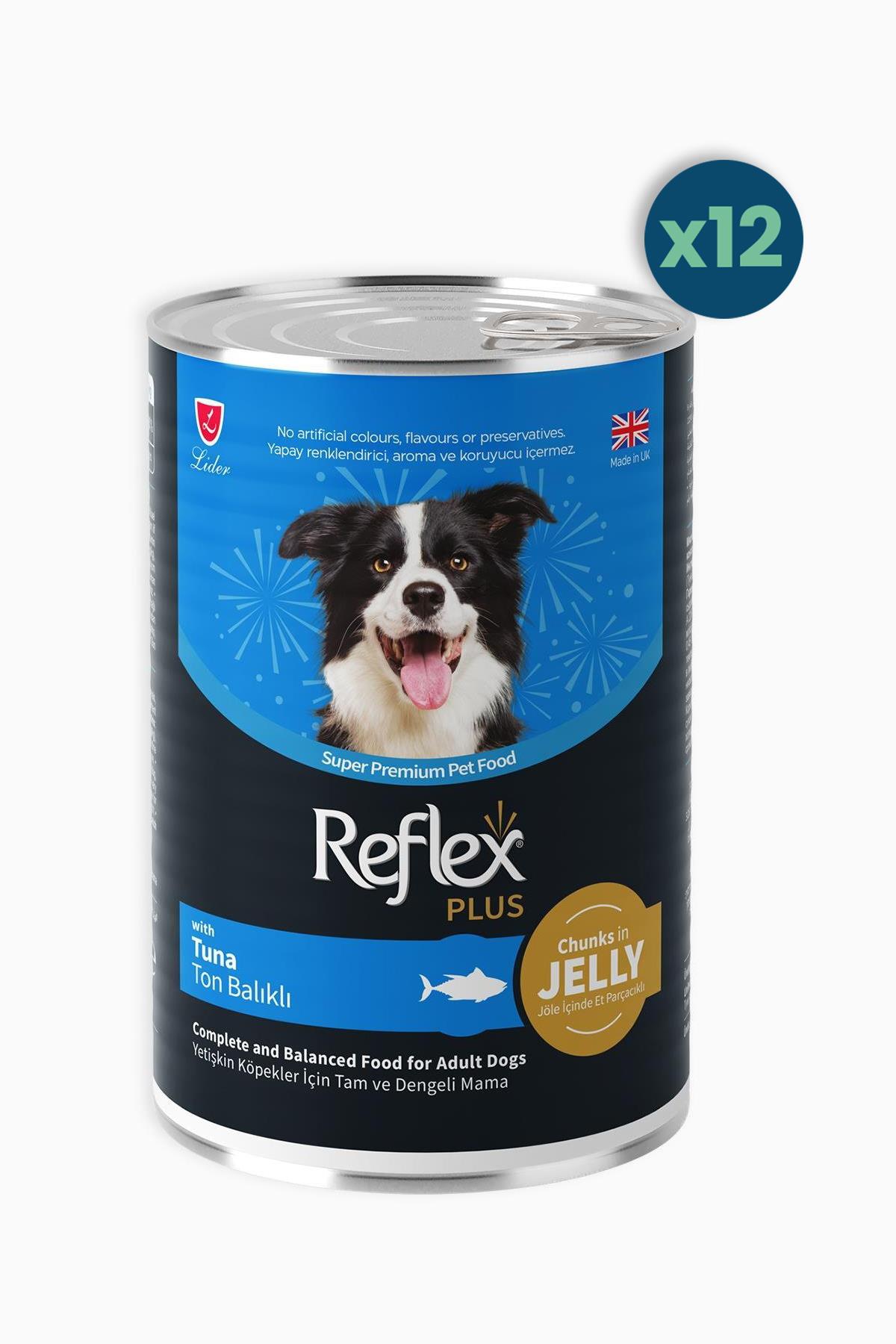 Reflex Plus Jelly Ton Balıklı 400 gr 12'li Yetişkin Konserve Köpek Maması