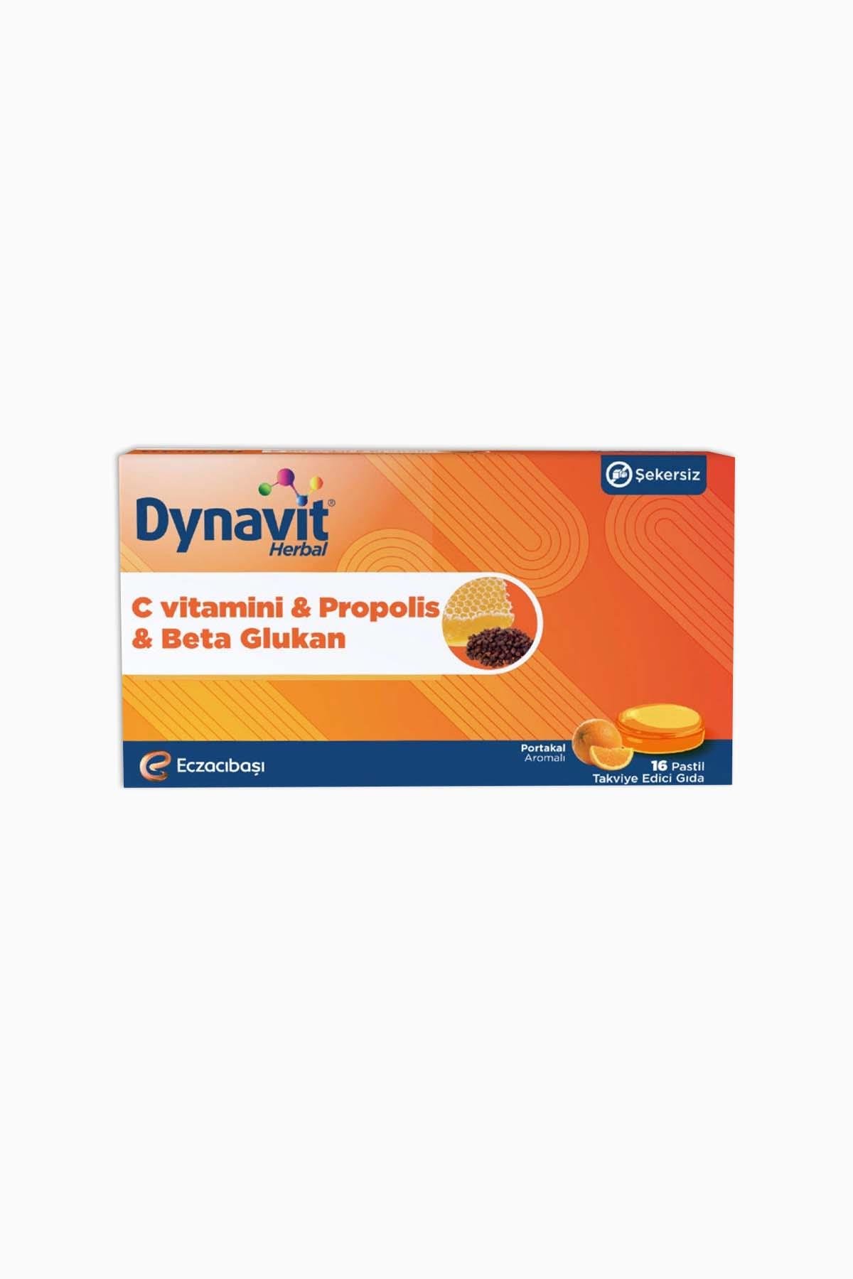 Dynavit Herbal Vitamin C & Propolis & Betaglukan 16 Pastil