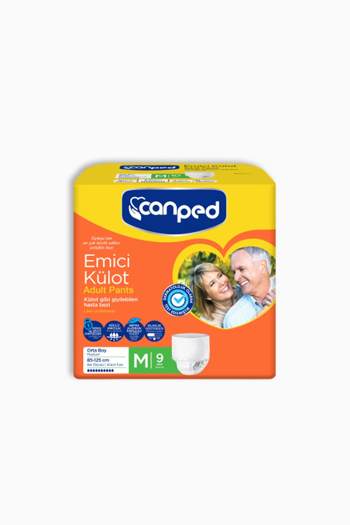 Canped Emici Külot Hasta Bezi Medium 9'lu