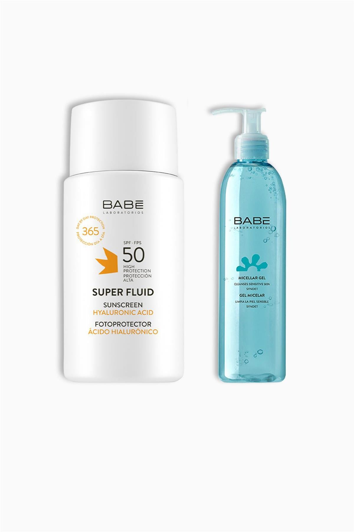 Babe Sun SPF50 Super Fluid Güneş Koruyucu 50 ml + Micellar Gel 90 ml Hediyeli