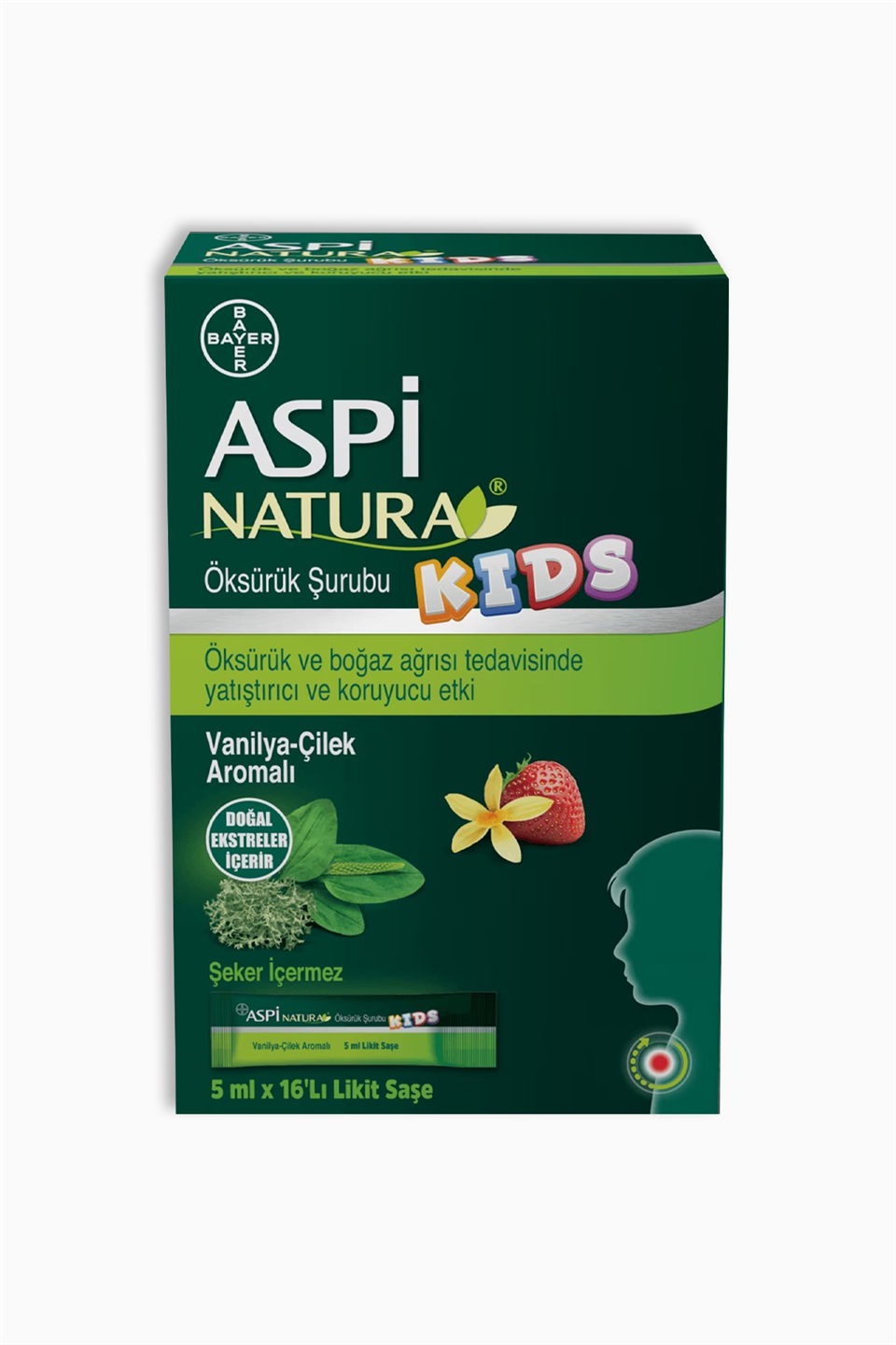 Aspinatura Kids Öksürük Şurubu 5 ml x 16 Saşe | Aspinatura | Aspinatura Kids Öksürük Şurubu 5 ml x 16 Saşe