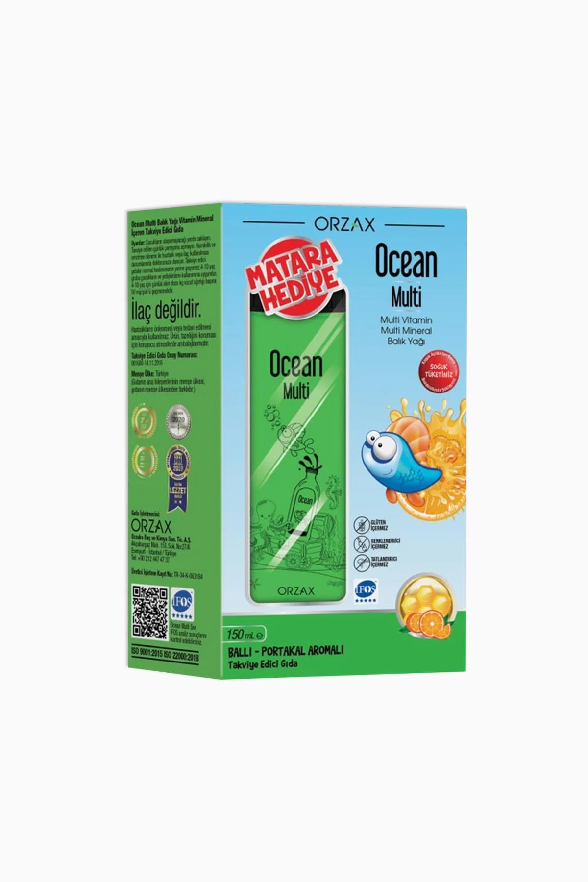 Ocean Multi Balik Yağı Surup 150 ml - Matara Hediyeli