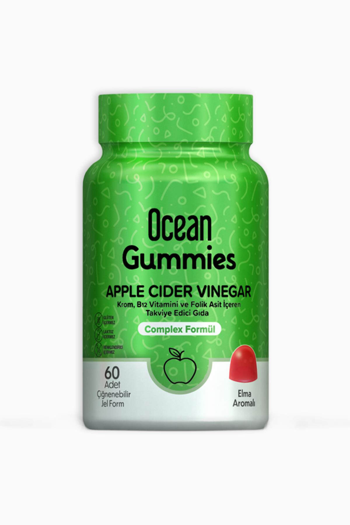 Ocean Gummies Apple Cider Vinegar 60 Çiğneme Form