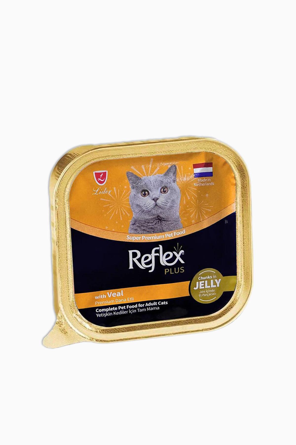Reflex Plus Jöle İçinde Et Parçacıklı Dana Etli Yetişkin Kedi Maması 85 Gr
