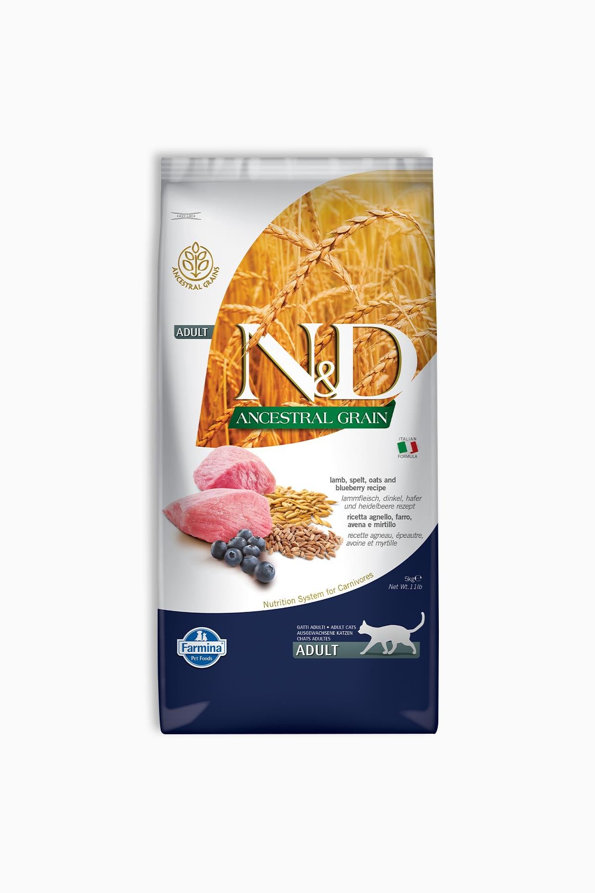 N&D Ancestral Graın Kuzu, Kılçıksız Buğday, Yulaf & Yaban Mersini Yetişkin 5 Kg