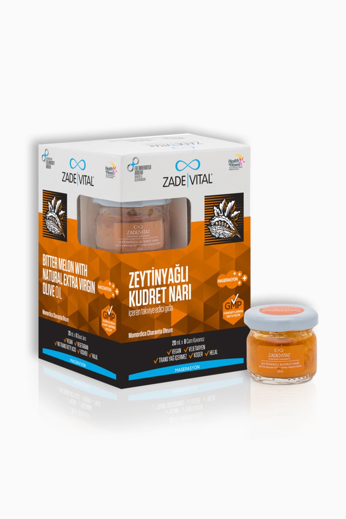 Zade Vital Zeytinyağlı Kudret Narı 20 ml x 8 Cam Kavanoz