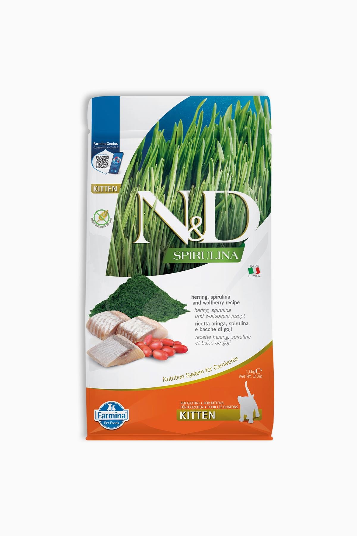 N&D Spırulına Herrıng Kıtten 1,5 Kg