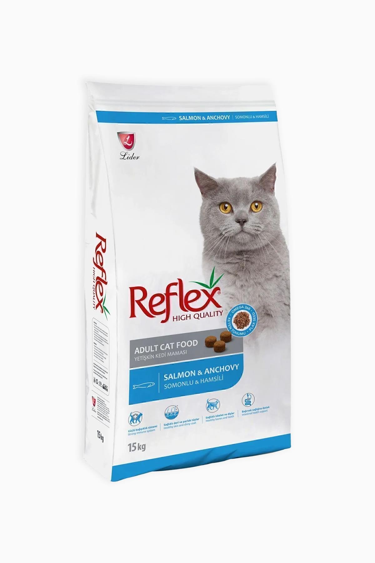 Reflex Somonlu ve Hamsili Yetişkin Kedi Maması 15 Kg
