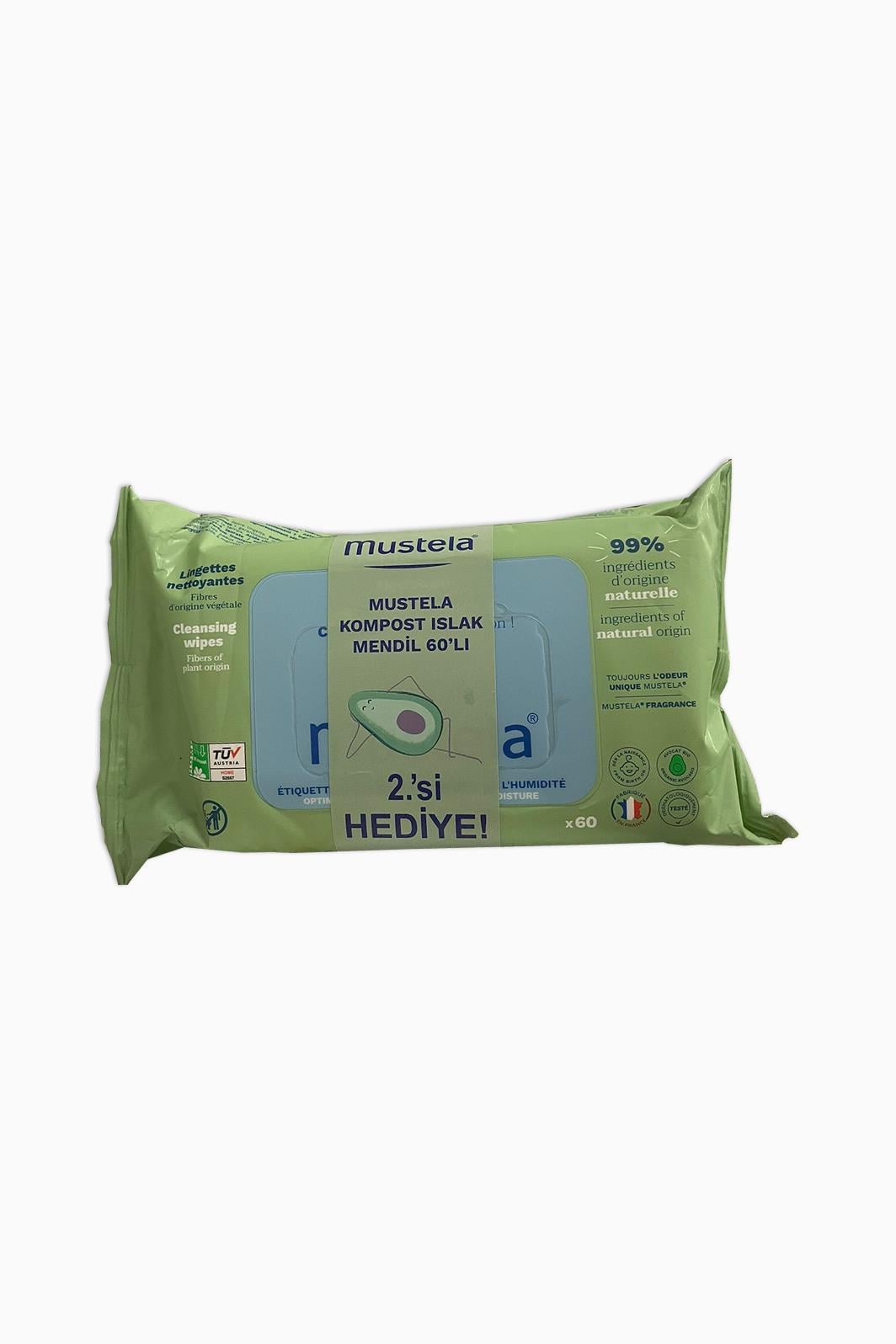 Mustela Cleansing Wipes 60'lı - 2 Adet