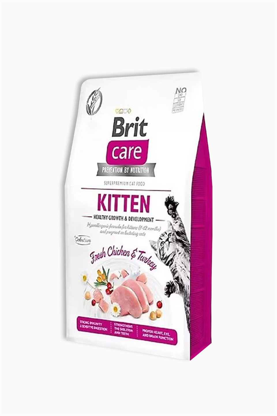 Brit Care Hypo-Allergenic Sağlıklı Büyüme İçin Tavuklu Ve Hindili Tahılsız Yavru Kedi Maması 2Kg | Brit | Brit Care Hypo-Allergenic Sağlıklı Büyüme İçin Tavuklu Ve Hindili Tahılsız Yavru Kedi Maması 2Kg