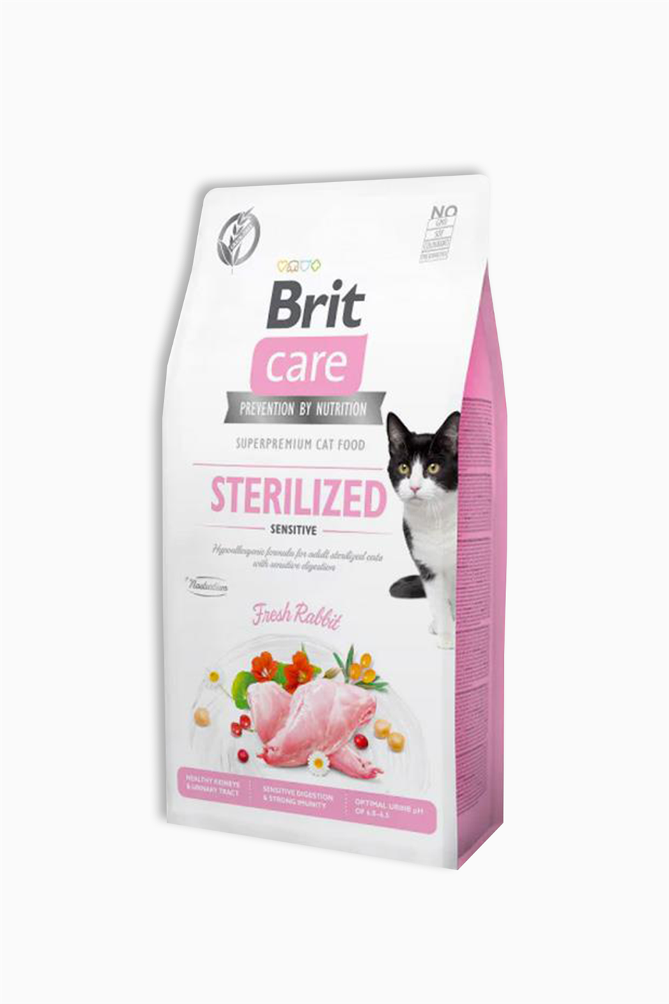 Brit Care Tahılsız Sensitive Tavşanlı Kısırlaştırılmış 7 kg Yetişkin Kedi Maması | Brit | Brit Care Hypo-Allergenic Sindirim Sistemi Destekleyici Tahılsız Kısırlaştırılmış Kedi Maması 7 Kg