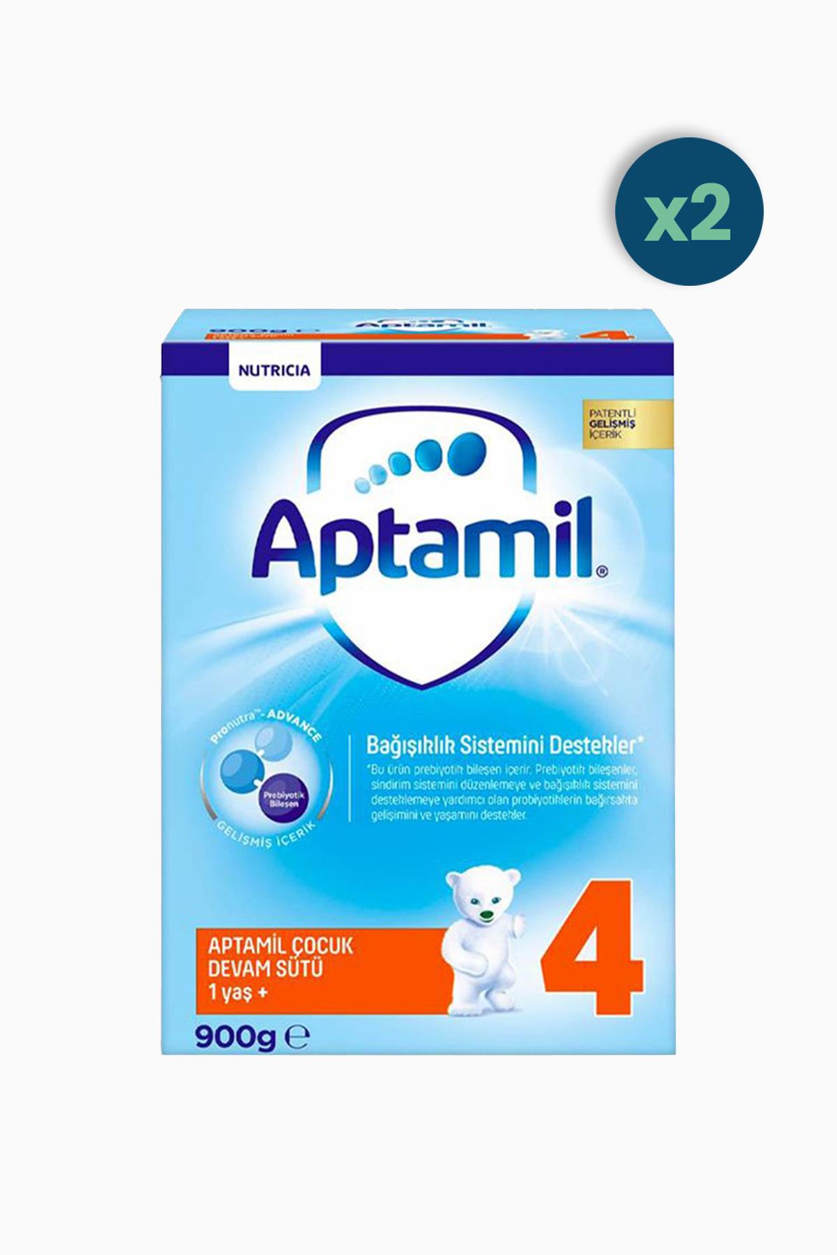 Aptamil 4 Numara Bebek Sütü 900 gr 2 Adet