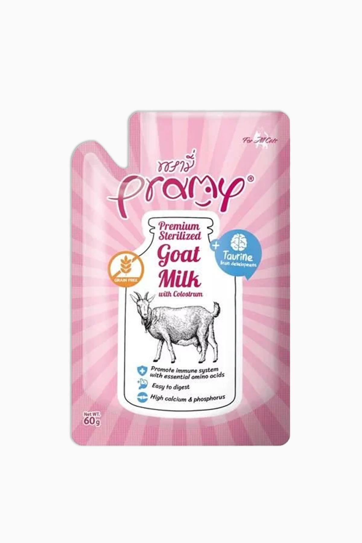 Pramy Yavru Kediler İçin Kolostrum ve Taurinli Sterilize Keçi Sütü 60 Gr