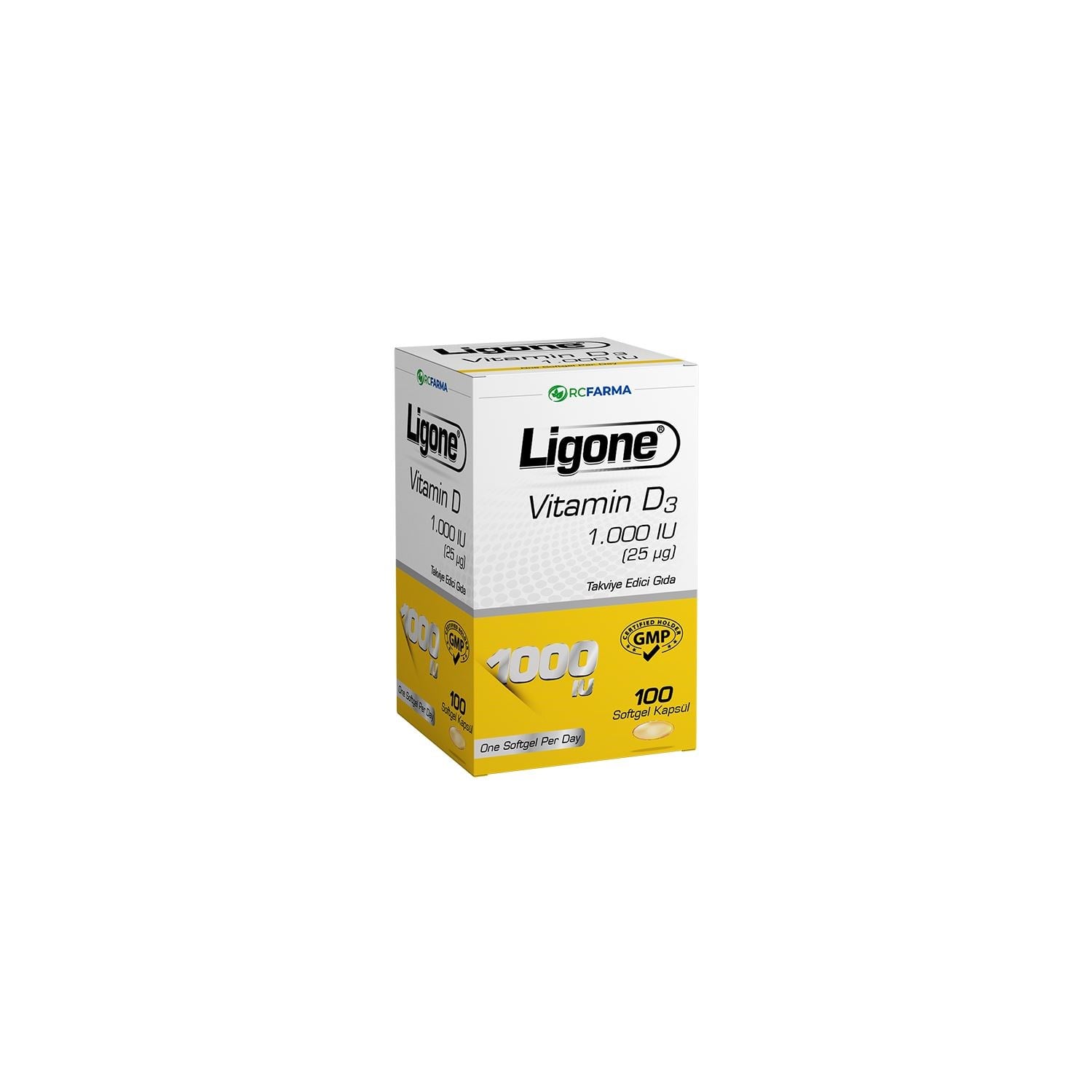 Ligone Vitamin D3 1000 IU Softgel 100 Kapsül