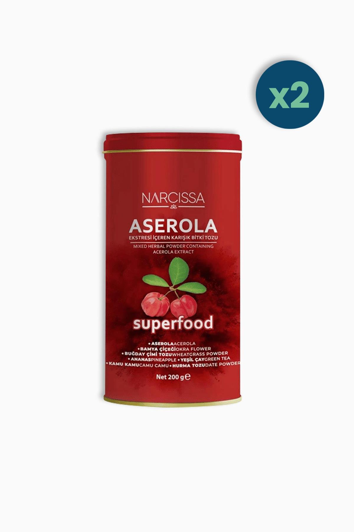 Narcissa Aserola Ekstresi İçeren Karışık Bitki Tozu 200 gr 2 Adet