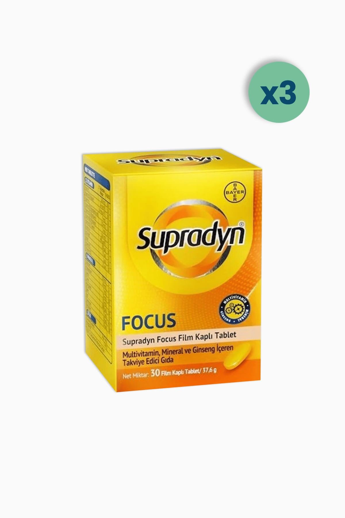 Supradyn Energy Focus 30 Tablet-Yeni Ambalaj 3 Tablet