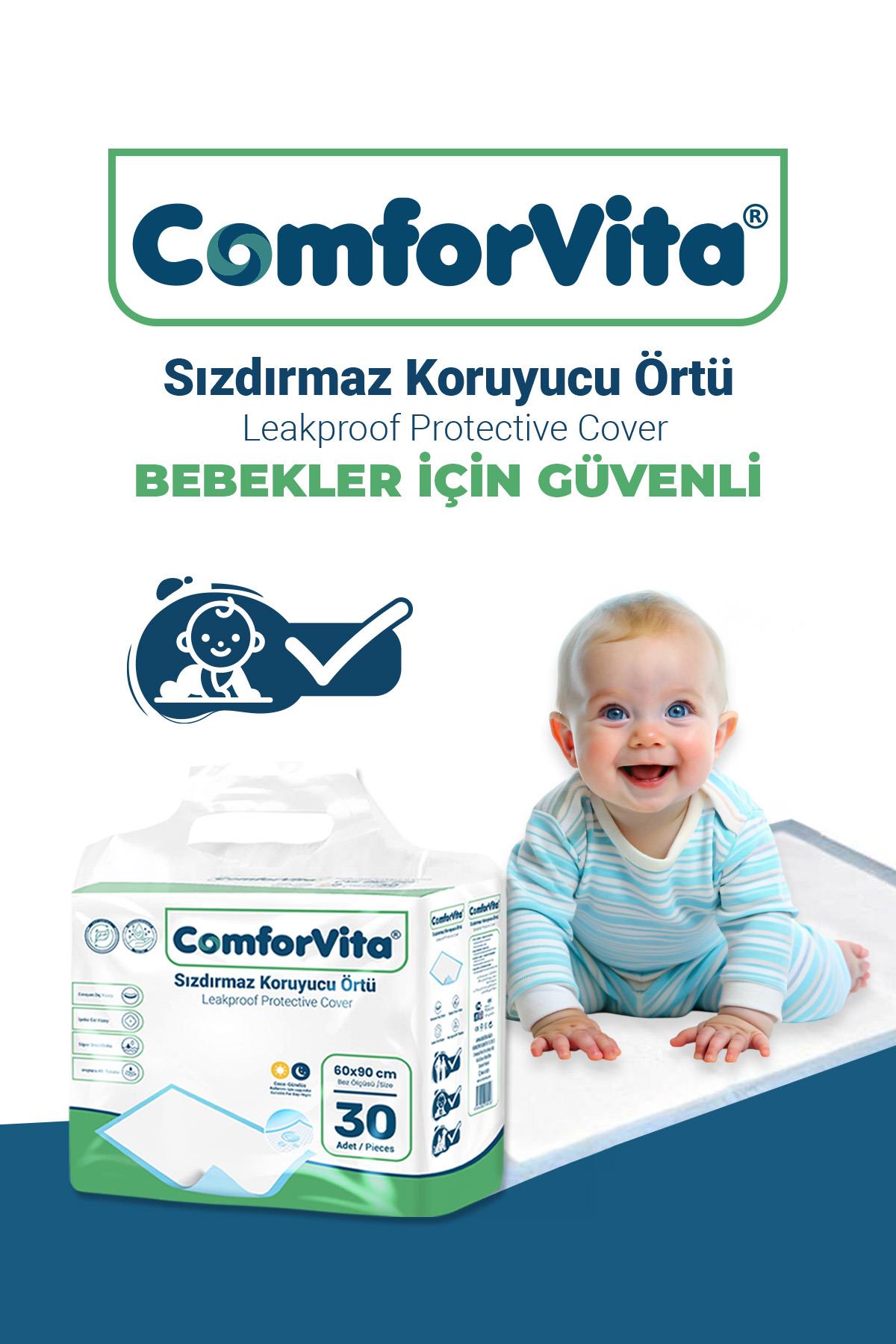 Comforvita   Bebek Alt Değiştirme Örtüsü 60x90 cm 30 Adet