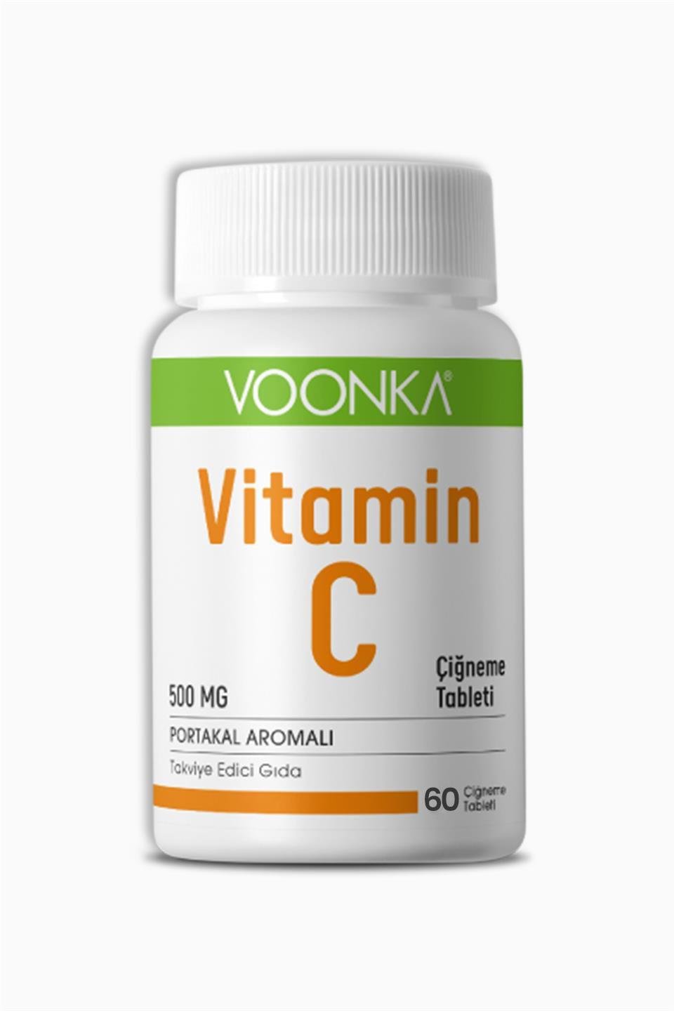 Voonka Vitamin-C Portakal Aromalı Takviye Edici Gıda 60 Tablet