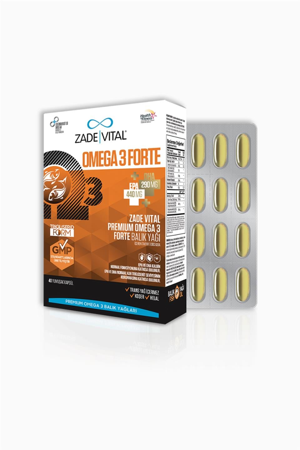 Zade Vital Omega 3 Fish Oil Premium Pregnancy 30 Kapsül