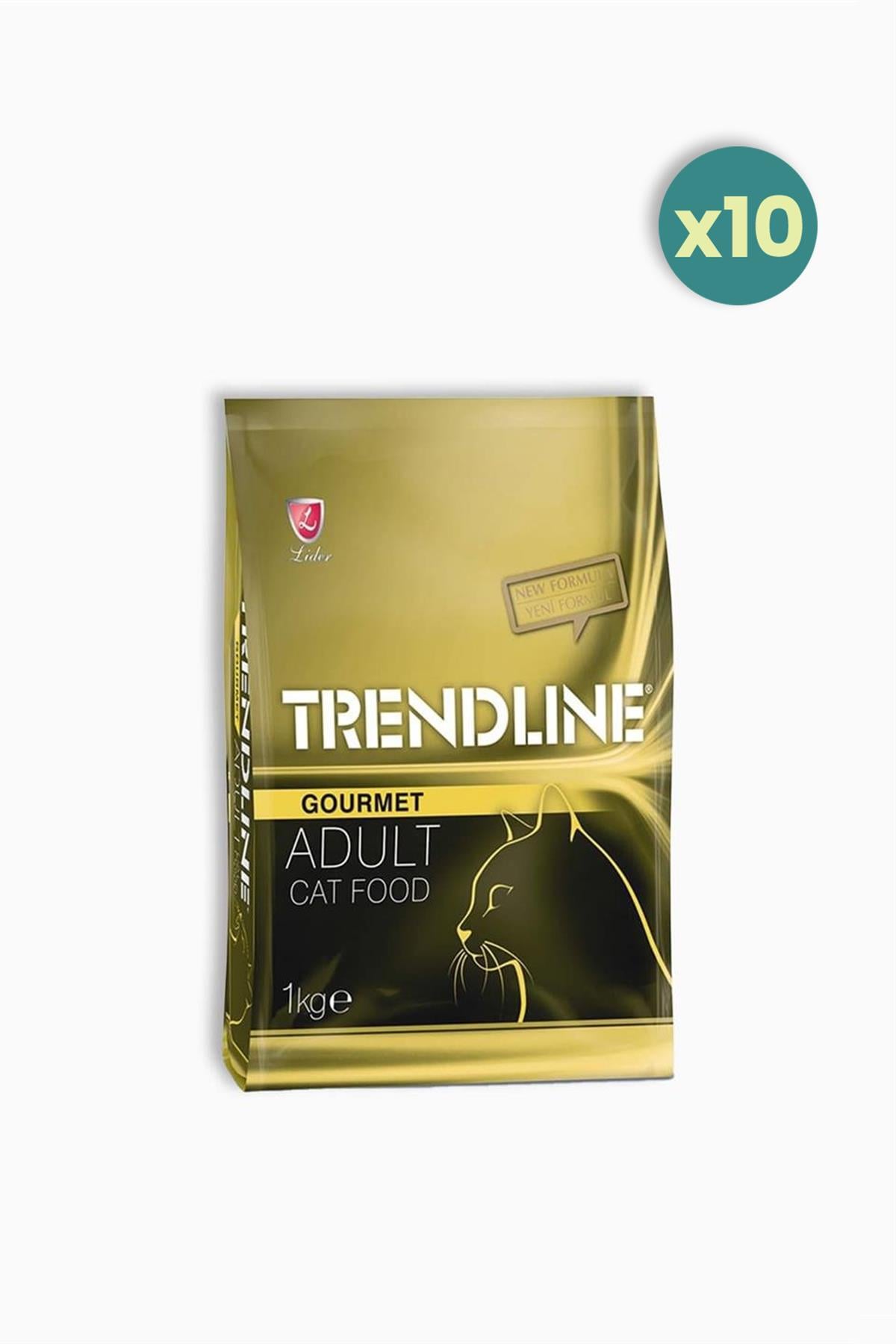Trendline Renkli Taneli Tavuklu Yetişkin Kedi Maması 1 Kg 10 adet