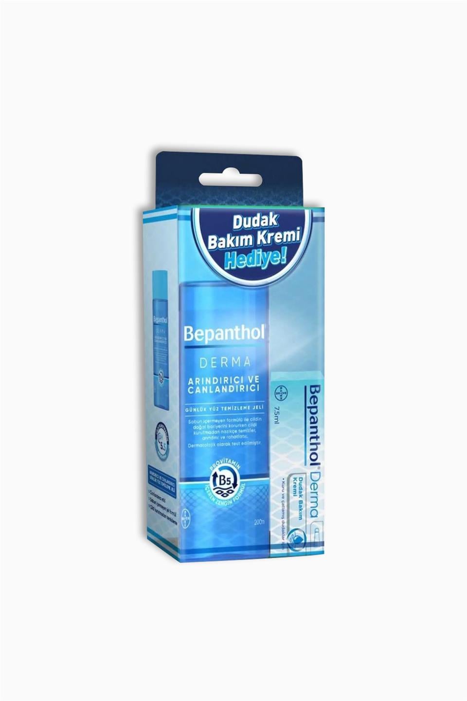 Bepanthol Arındırıcı Yüz Temizleme Jeli 200 Ml + Dudak Kremi 7,5 Ml
