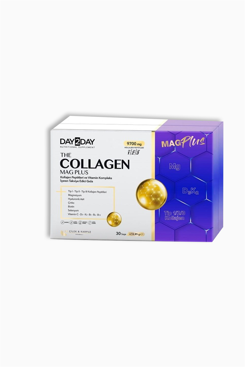 Day2Day Collagen Mag Plus Çilek Karpuz Aromalı 30 Saşe | Orzax | Day2Day Collagen Mag Plus Çilek Karpuz Aromalı 30 Saşe